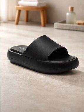 NIB J/Slides Unisex Squish Black EVA Lightweight Slides - Men 7.5/Women Size 9